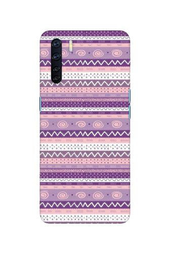 Zigzag line pattern3 Mobile Back Case for Oppo F15 (Design - 11) Zigzag line pattern3 Case for Oppo F15