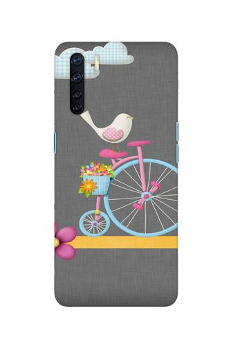 Sparron with cycle Mobile Back Case for Oppo F15 (Design - 34) Sparron with cycle Case for Oppo F15