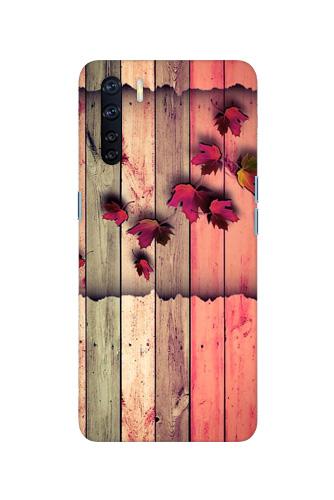 Wooden look2 Mobile Back Case for Oppo F15 (Design - 56) Wooden look2 Case for Oppo F15