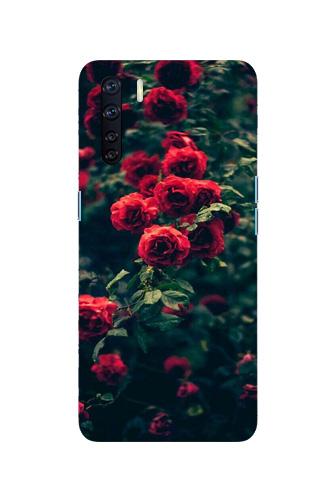 Red Rose Mobile Back Case for Oppo F15 (Design - 66) Red Rose Case for Oppo F15