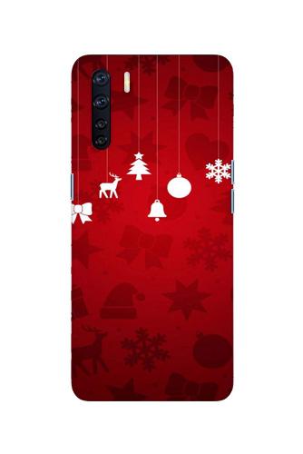 Christmas Mobile Back Case for Oppo F15 (Design - 78) Christmas Case for Oppo F15