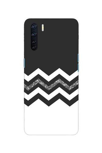 Black white Pattern2Mobile Back Case for Oppo F15 (Design - 83) Black white Pattern2Case for Oppo F15