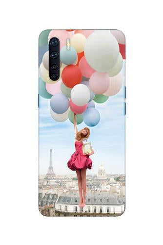 Girl with Baloon Mobile Back Case for Oppo F15 (Design - 84) Girl with Baloon Case for Oppo F15