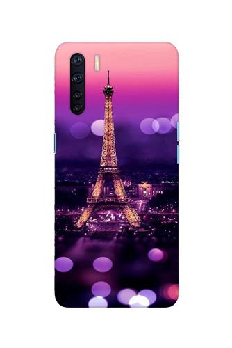 Eiffel Tower Mobile Back Case for Oppo F15 (Design - 86) Eiffel Tower Case for Oppo F15