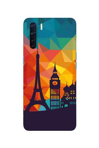 Eiffel Tower2 Mobile Back Case for Oppo F15 (Design - 91) Eiffel Tower2 Case for Oppo F15