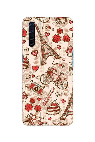 Love Paris Mobile Back Case for Oppo F15 (Design - 103) Love Paris Case for Oppo F15 (Design - 103)