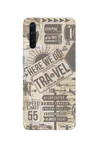 Travel Mobile Back Case for Oppo F15 (Design - 104) Travel Case for Oppo F15 (Design - 104)