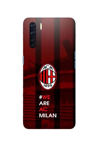 AC Milan Mobile Back Case for Oppo F15 (Design - 155) AC Milan Case for Oppo F15 (Design - 155)