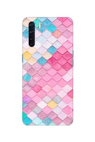 Pink Pattern Mobile Back Case for Oppo F15 (Design - 215) Pink Pattern Case for Oppo F15 (Design No. 215)
