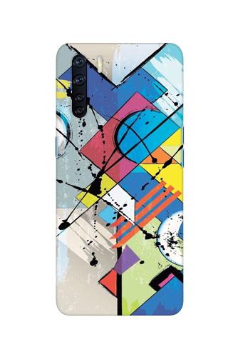 Modern Art Mobile Back Case for Oppo F15 (Design - 235) Modern Art Case for Oppo F15 (Design No. 235)