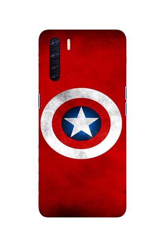 Captain America Mobile Back Case for Oppo F15 (Design - 249) Captain America Case for Oppo F15 (Design No. 249)