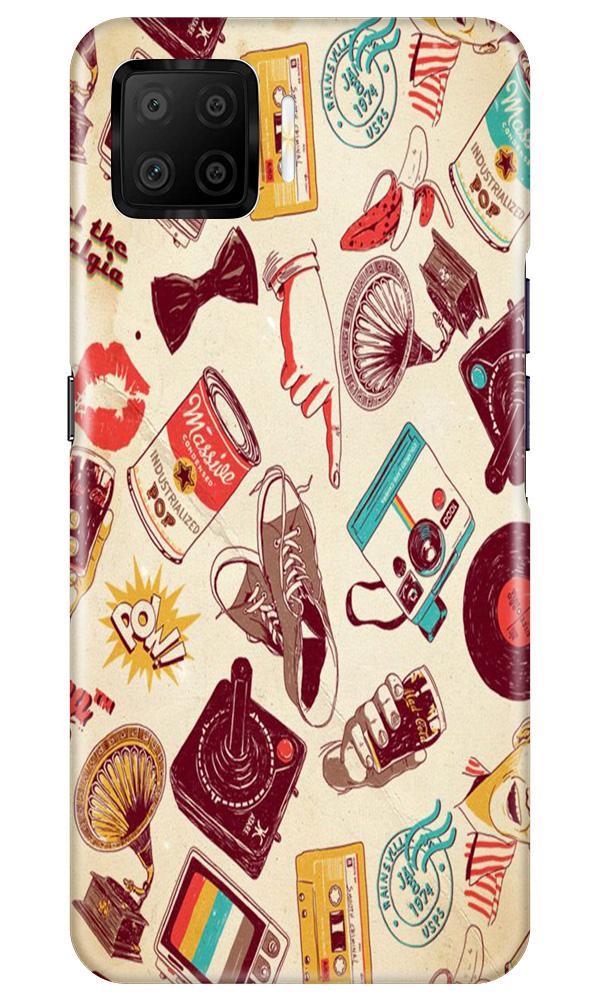 Vintage Mobile Back Case for Oppo F17 (Design - 35) Vintage Case for Oppo F17