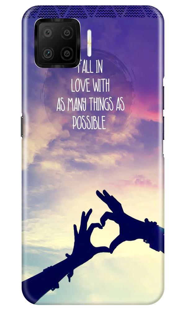 Fall in love Mobile Back Case for Oppo F17 (Design - 50) Fall in love Case for Oppo F17