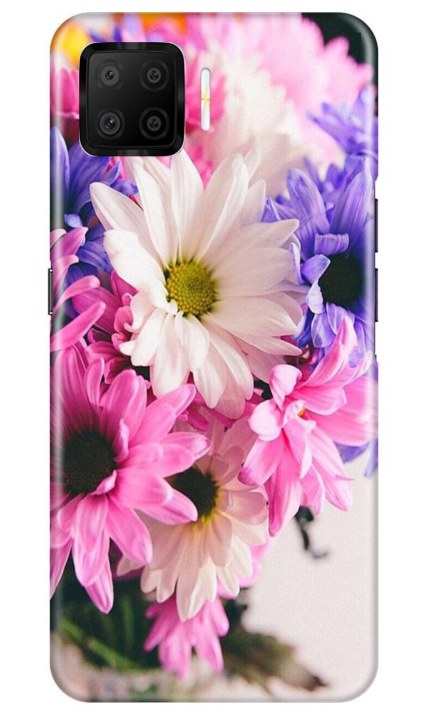 Coloful Daisy Mobile Back Case for Oppo F17 (Design - 73) Coloful Daisy Case for Oppo F17