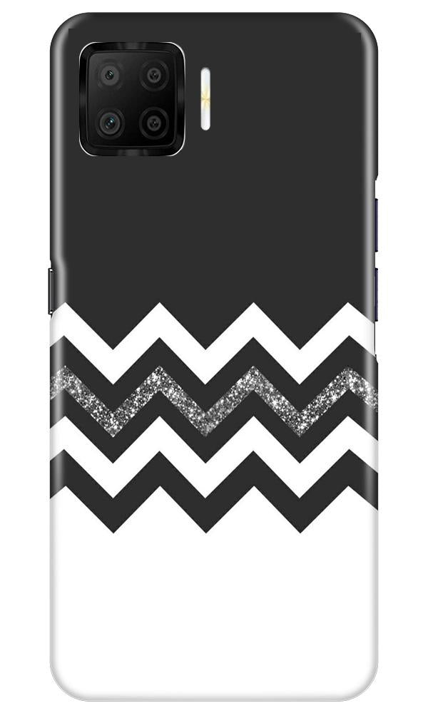 Black white Pattern2Mobile Back Case for Oppo F17 (Design - 83) Black white Pattern2Case for Oppo F17