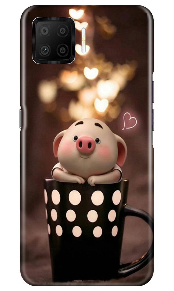 Cute Bunny Mobile Back Case for Oppo F17 (Design - 213) Cute Bunny Case for Oppo F17 (Design No. 213)