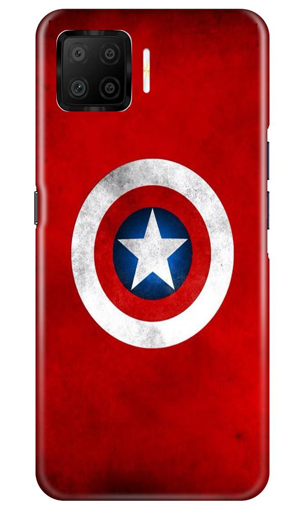 Captain America Mobile Back Case for Oppo F17 (Design - 249) Captain America Case for Oppo F17 (Design No. 249)