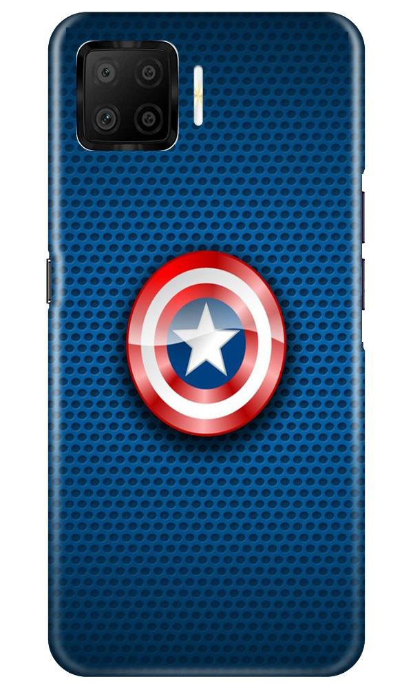 Captain America Shield Mobile Back Case for Oppo F17 (Design - 253) Captain America Shield Case for Oppo F17 (Design No. 253)