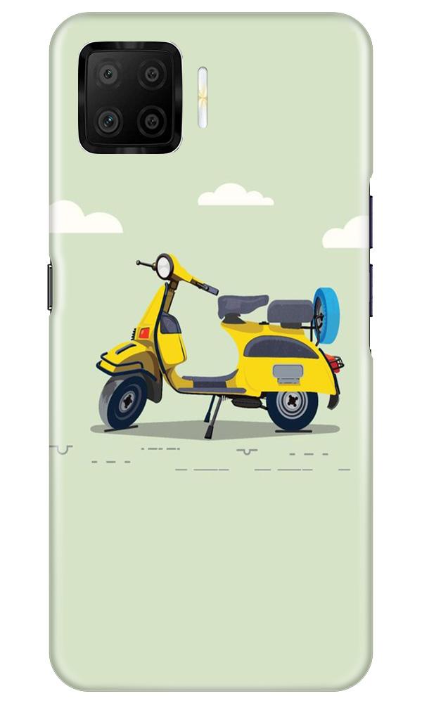 Vintage Scooter Mobile Back Case for Oppo F17 (Design - 260) Vintage Scooter Case for Oppo F17 (Design No. 260)