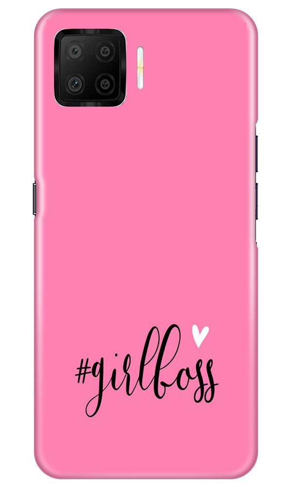 Girl Boss Pink Mobile Back Case for Oppo F17 (Design - 269) Girl Boss Pink Case for Oppo F17 (Design No. 269)