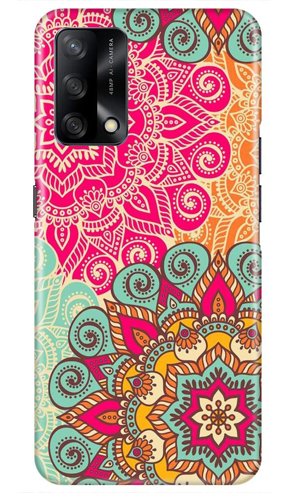 Rangoli art Mobile Back Case for Oppo F19 (Design - 6) Rangoli art Case for Oppo F19