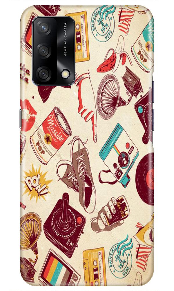 Vintage Mobile Back Case for Oppo F19 (Design - 35) Vintage Case for Oppo F19