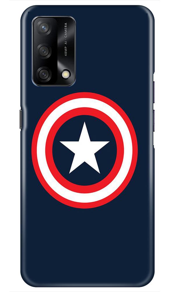 Captain America Mobile Back Case for Oppo F19 (Design - 42) Captain America Case for Oppo F19