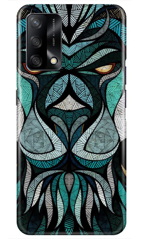 Lion Mobile Back Case for Oppo F19 (Design - 97) Lion Case for Oppo F19