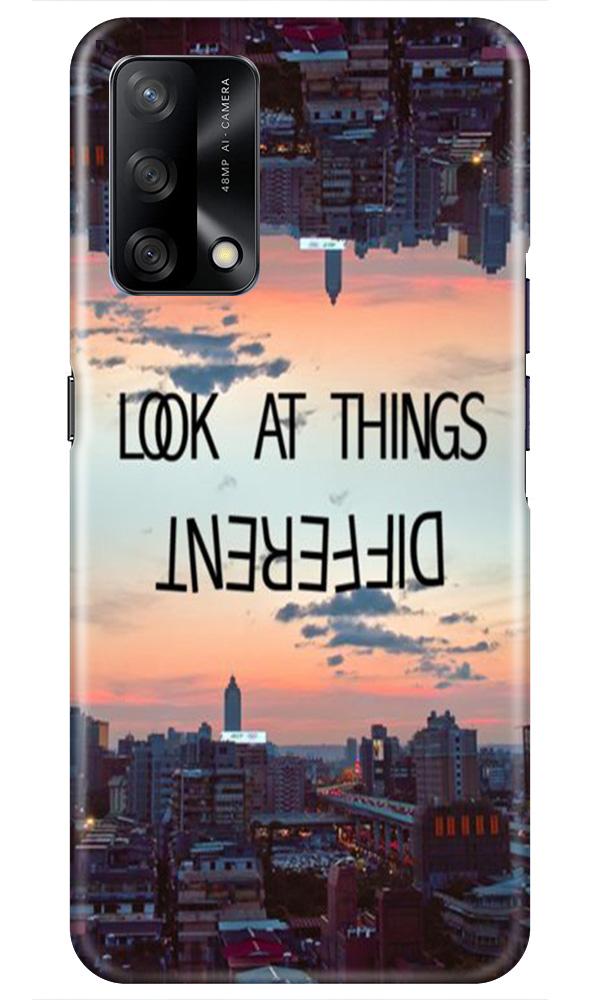 Look at things different Mobile Back Case for Oppo F19 (Design - 99) Look at things different Case for Oppo F19