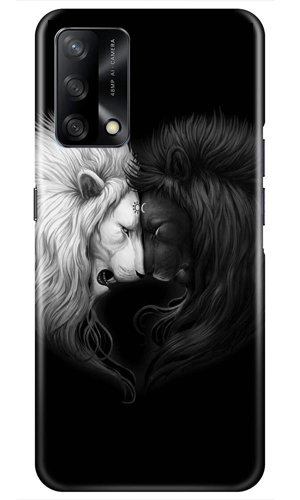 Dark White Lion Mobile Back Case for Oppo F19 (Design - 140) Dark White Lion Case for Oppo F19 (Design - 140)