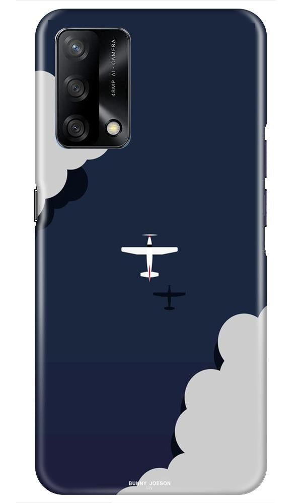 Clouds Plane Mobile Back Case for Oppo F19 (Design - 196) Clouds Plane Case for Oppo F19 (Design - 196)