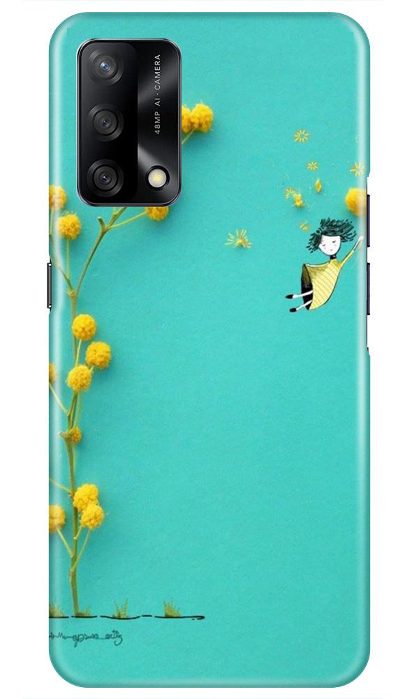 Flowers Girl Mobile Back Case for Oppo F19 (Design - 216) Flowers Girl Case for Oppo F19 (Design No. 216)