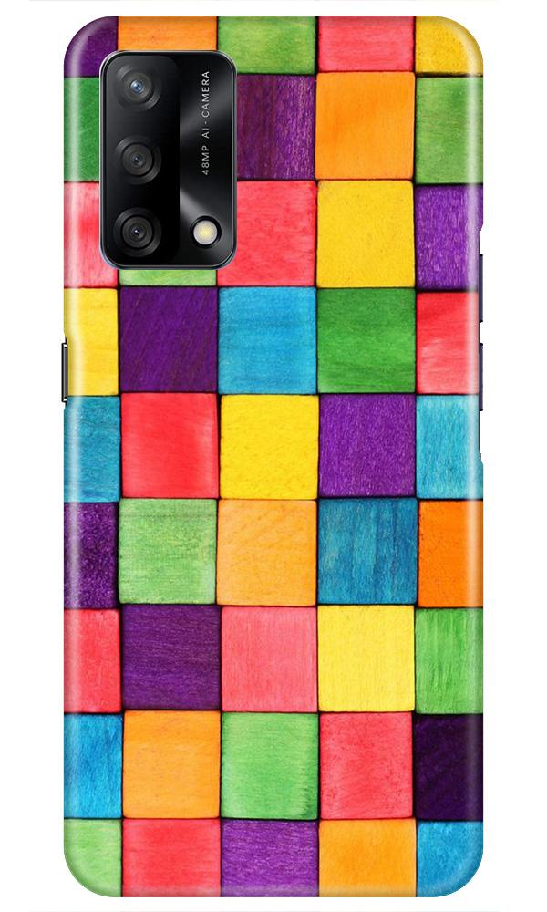 Colorful Square Mobile Back Case for Oppo F19 (Design - 218) Colorful Square Case for Oppo F19 (Design No. 218)