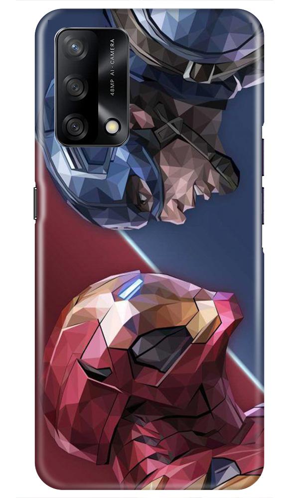 Ironman Captain America Mobile Back Case for Oppo F19 (Design - 245) Ironman Captain America Case for Oppo F19 (Design No. 245)