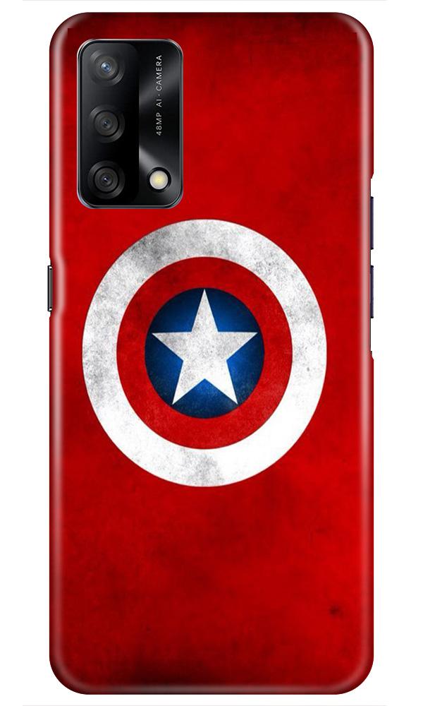 Captain America Mobile Back Case for Oppo F19 (Design - 249) Captain America Case for Oppo F19 (Design No. 249)