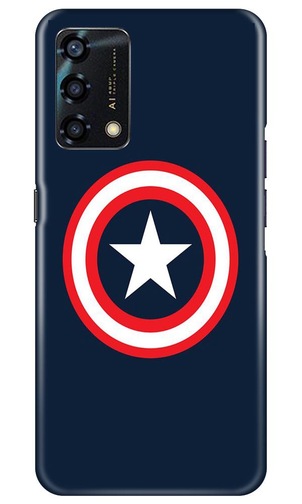 Captain America Mobile Back Case for Oppo F19s (Design - 42) Captain America Case for Oppo F19s
