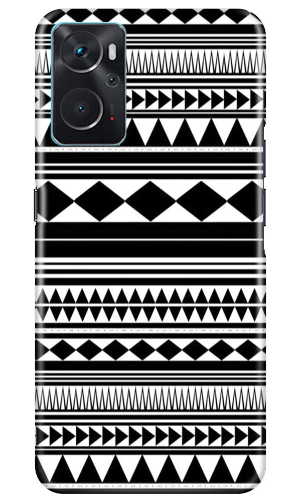 Black white Pattern Mobile Back Case for Oppo K10 (Design - 5) Black white Pattern Case for Oppo K10