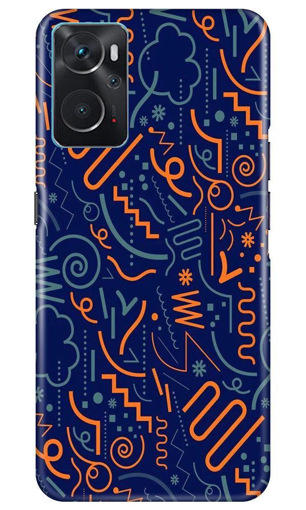 Line Art Baground Mobile Back Case for Oppo K10 (Design - 26) Line Art Baground Case for Oppo K10