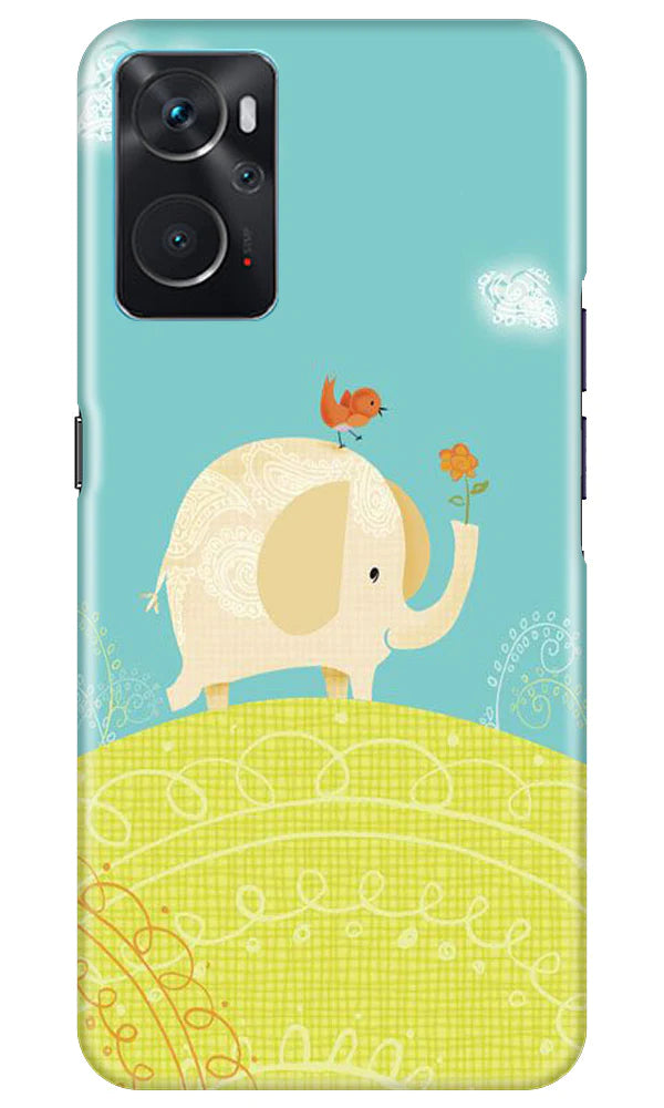 Elephant Painting Mobile Back Case for Oppo K10 (Design - 46) Elephant Painting Case for Oppo K10