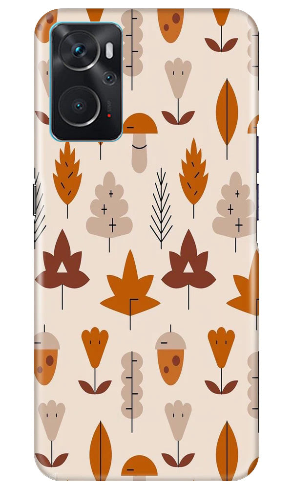 Leaf Pattern Art Mobile Back Case for Oppo K10 (Design - 132) Leaf Pattern Art Case for Oppo K10 (Design - 132)