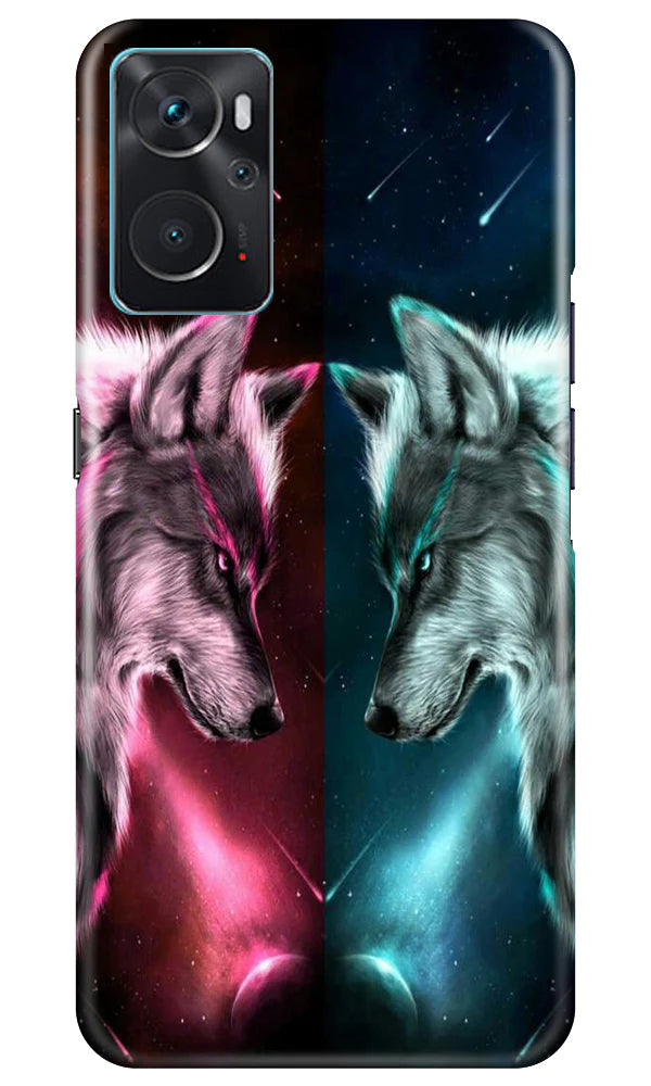Wolf fight Mobile Back Case for Oppo K10 (Design - 190) Wolf fight Case for Oppo K10 (Design No. 190)