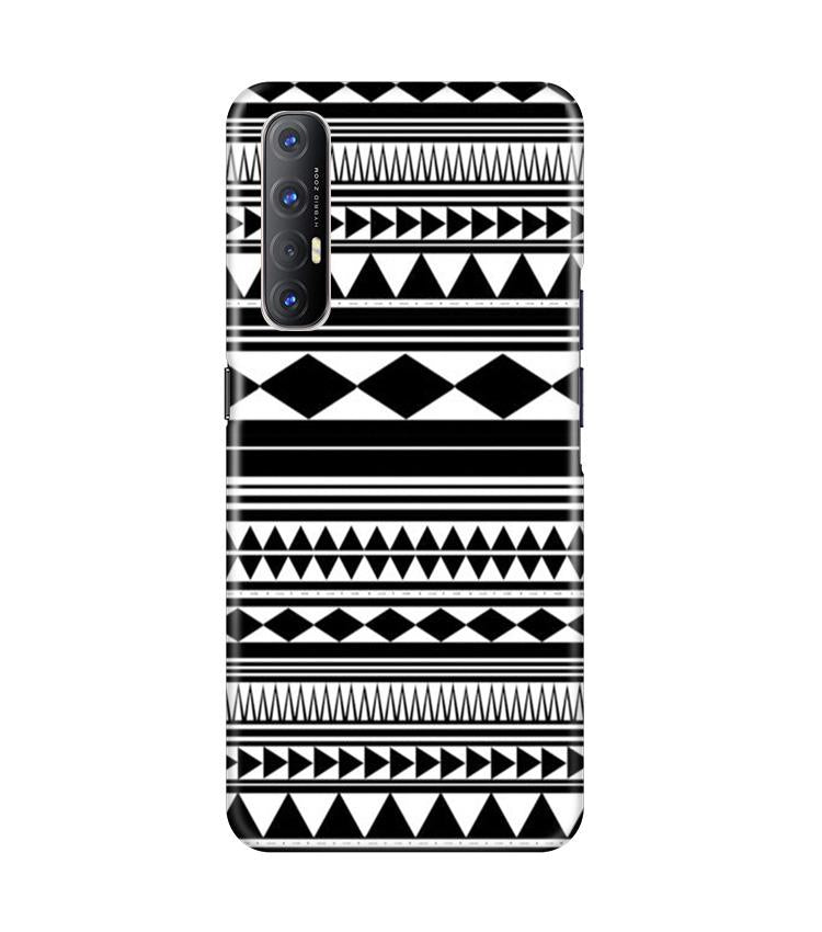 Black white Pattern Mobile Back Case for Oppo Reno3 Pro (Design - 5) Black white Pattern Case for Oppo Reno3 Pro
