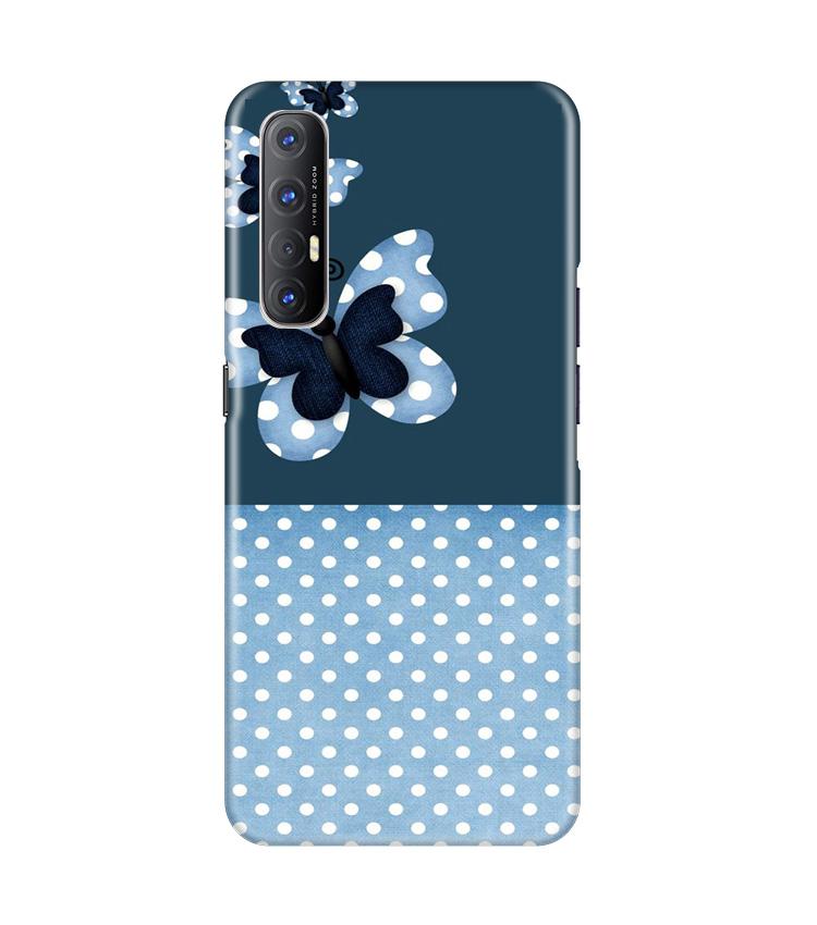 White dots Butterfly Mobile Back Case for Oppo Reno3 Pro (Design - 31) White dots Butterfly Case for Oppo Reno3 Pro