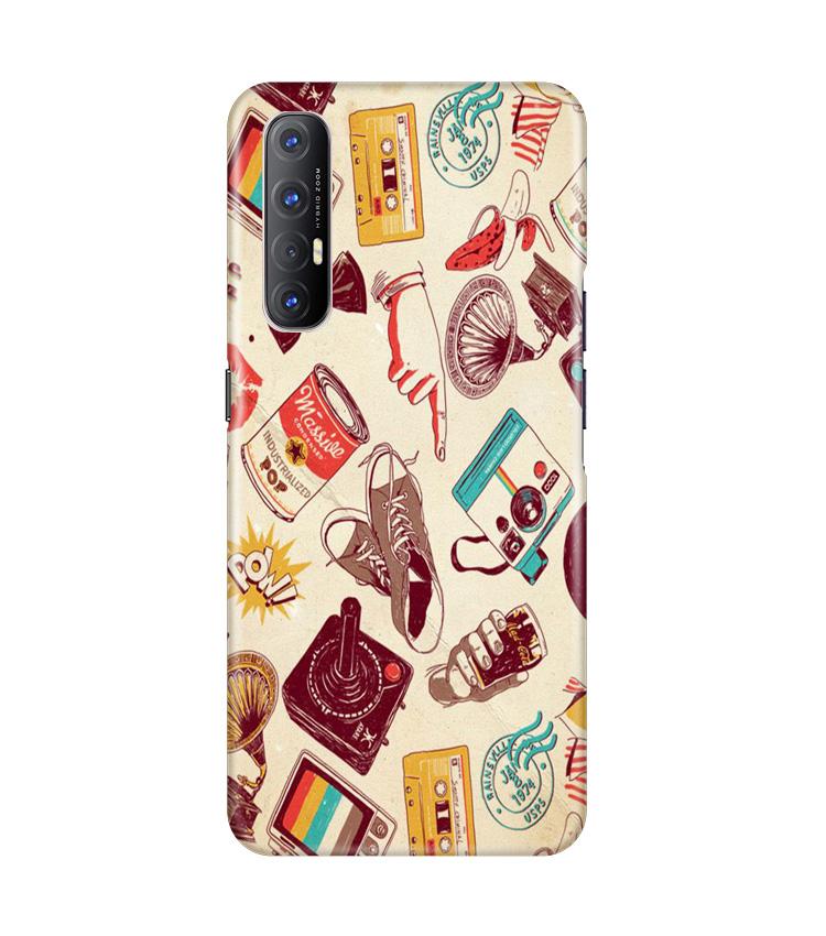 Vintage Mobile Back Case for Oppo Reno3 Pro (Design - 35) Vintage Case for Oppo Reno3 Pro
