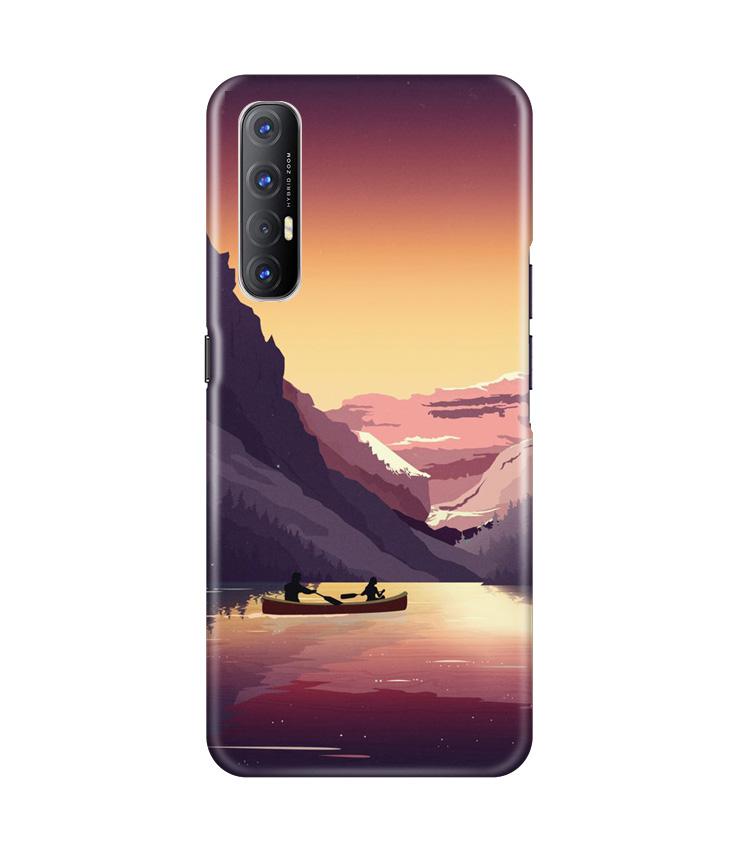 Mountains Boat Mobile Back Case for Oppo Reno3 Pro (Design - 181) Mountains Boat Case for Oppo Reno3 Pro (Design - 181)