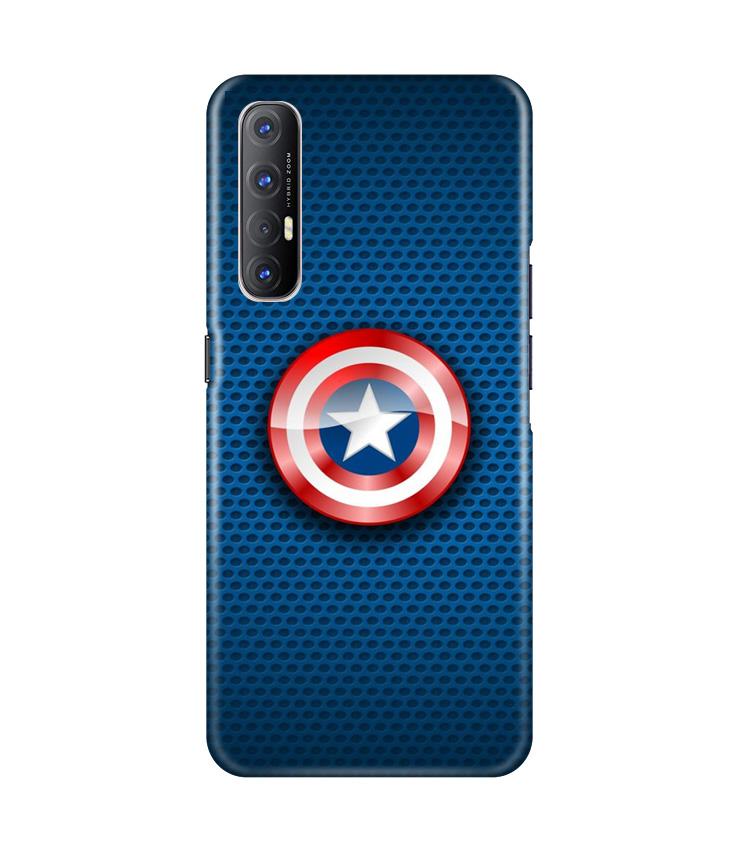Captain America Shield Mobile Back Case for Oppo Reno3 Pro (Design - 253) Captain America Shield Case for Oppo Reno3 Pro (Design No. 253)