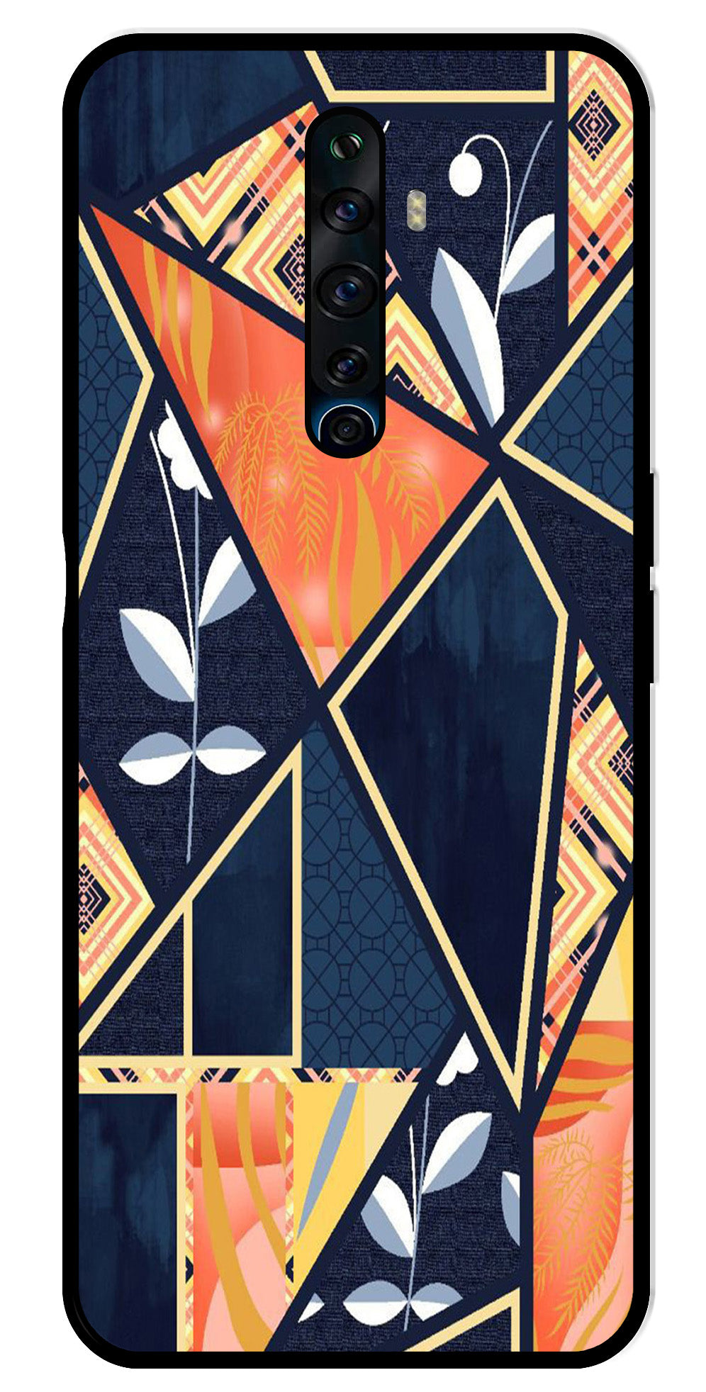 Marble Design Metal Mobile Case for Oppo Reno2 F Marble Design Metal Mobile Case for Oppo Reno2 F (Design No -07)