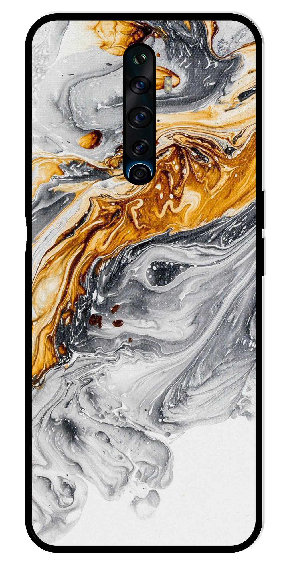 Marble Pattern Metal Mobile Case for Oppo Reno 2Z Marble Pattern Metal Mobile Case for Oppo Reno 2Z (Design No -36)