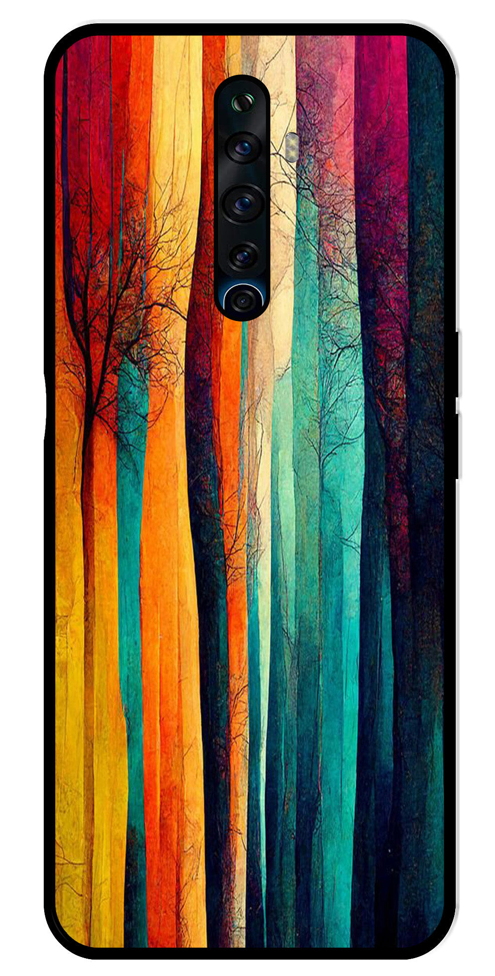 Modern Art Colorful Metal Mobile Case for Oppo Reno 2Z Modern Art Colorful Metal Mobile Case for Oppo Reno 2Z (Design No -47)
