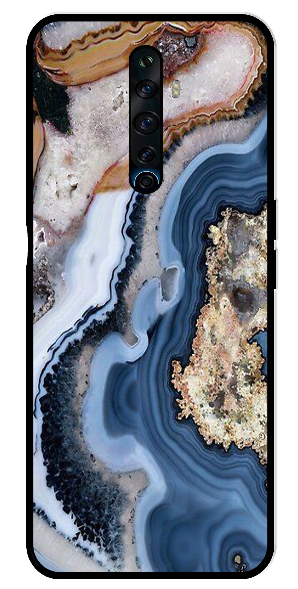 Marble Design Metal Mobile Case for Oppo Reno2 F Marble Design Metal Mobile Case for Oppo Reno2 F (Design No -53)
